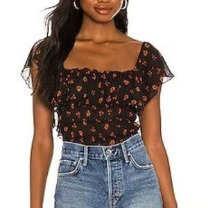 BNWT Free People Juliet Printed Bodysuit Twilight XS